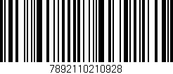 Código de barras (EAN, GTIN, SKU, ISBN): '7892110210928'