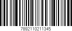 Código de barras (EAN, GTIN, SKU, ISBN): '7892110211345'