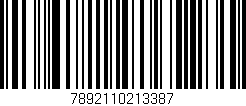 Código de barras (EAN, GTIN, SKU, ISBN): '7892110213387'
