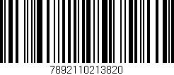 Código de barras (EAN, GTIN, SKU, ISBN): '7892110213820'