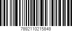 Código de barras (EAN, GTIN, SKU, ISBN): '7892110215848'