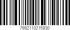 Código de barras (EAN, GTIN, SKU, ISBN): '7892110215930'