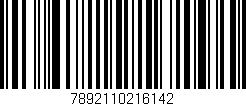 Código de barras (EAN, GTIN, SKU, ISBN): '7892110216142'