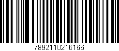 Código de barras (EAN, GTIN, SKU, ISBN): '7892110216166'