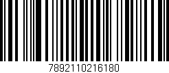 Código de barras (EAN, GTIN, SKU, ISBN): '7892110216180'