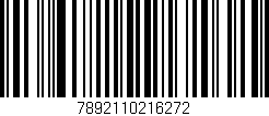 Código de barras (EAN, GTIN, SKU, ISBN): '7892110216272'