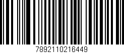 Código de barras (EAN, GTIN, SKU, ISBN): '7892110216449'