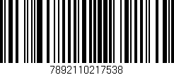 Código de barras (EAN, GTIN, SKU, ISBN): '7892110217538'