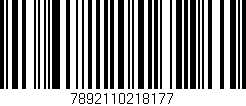 Código de barras (EAN, GTIN, SKU, ISBN): '7892110218177'