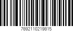 Código de barras (EAN, GTIN, SKU, ISBN): '7892110219815'
