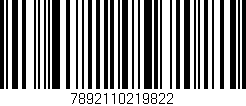 Código de barras (EAN, GTIN, SKU, ISBN): '7892110219822'