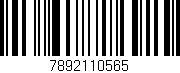 Código de barras (EAN, GTIN, SKU, ISBN): '7892110565'