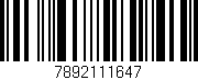 Código de barras (EAN, GTIN, SKU, ISBN): '7892111647'