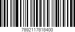 Código de barras (EAN, GTIN, SKU, ISBN): '7892117818400'