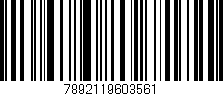 Código de barras (EAN, GTIN, SKU, ISBN): '7892119603561'