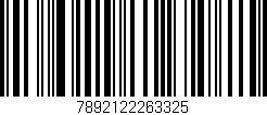 Código de barras (EAN, GTIN, SKU, ISBN): '7892122263325'