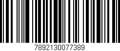 Código de barras (EAN, GTIN, SKU, ISBN): '7892130077389'
