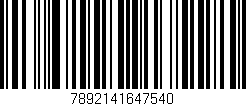 Código de barras (EAN, GTIN, SKU, ISBN): '7892141647540'