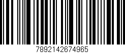 Código de barras (EAN, GTIN, SKU, ISBN): '7892142674965'