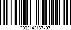 Código de barras (EAN, GTIN, SKU, ISBN): '7892143167497'