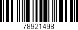 Código de barras (EAN, GTIN, SKU, ISBN): '78921498'