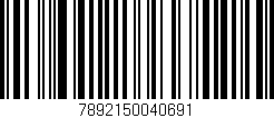 Código de barras (EAN, GTIN, SKU, ISBN): '7892150040691'