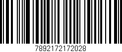 Código de barras (EAN, GTIN, SKU, ISBN): '7892172172028'