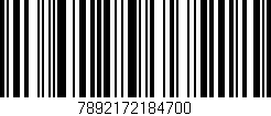 Código de barras (EAN, GTIN, SKU, ISBN): '7892172184700'
