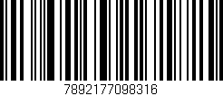 Código de barras (EAN, GTIN, SKU, ISBN): '7892177098316'