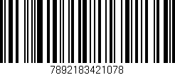Código de barras (EAN, GTIN, SKU, ISBN): '7892183421078'