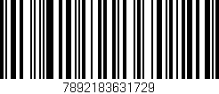 Código de barras (EAN, GTIN, SKU, ISBN): '7892183631729'