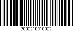 Código de barras (EAN, GTIN, SKU, ISBN): '7892210010022'