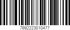 Código de barras (EAN, GTIN, SKU, ISBN): '7892223010477'