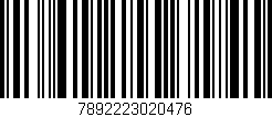 Código de barras (EAN, GTIN, SKU, ISBN): '7892223020476'