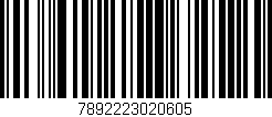 Código de barras (EAN, GTIN, SKU, ISBN): '7892223020605'