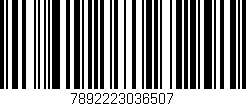 Código de barras (EAN, GTIN, SKU, ISBN): '7892223036507'