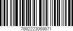 Código de barras (EAN, GTIN, SKU, ISBN): '7892223069871'