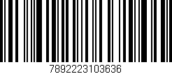 Código de barras (EAN, GTIN, SKU, ISBN): '7892223103636'