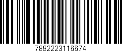 Código de barras (EAN, GTIN, SKU, ISBN): '7892223116674'