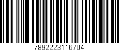 Código de barras (EAN, GTIN, SKU, ISBN): '7892223116704'