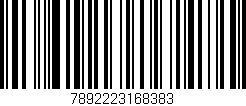 Código de barras (EAN, GTIN, SKU, ISBN): '7892223168383'
