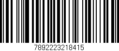Código de barras (EAN, GTIN, SKU, ISBN): '7892223218415'