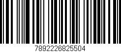 Código de barras (EAN, GTIN, SKU, ISBN): '7892226825504'