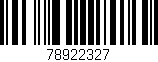 Código de barras (EAN, GTIN, SKU, ISBN): '78922327'
