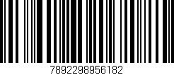 Código de barras (EAN, GTIN, SKU, ISBN): '7892298956182'