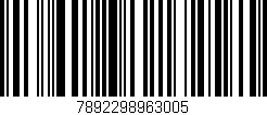 Código de barras (EAN, GTIN, SKU, ISBN): '7892298963005'