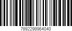 Código de barras (EAN, GTIN, SKU, ISBN): '7892298964040'