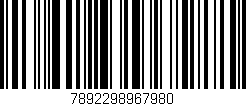Código de barras (EAN, GTIN, SKU, ISBN): '7892298967980'