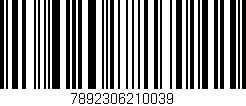 Código de barras (EAN, GTIN, SKU, ISBN): '7892306210039'