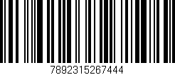 Código de barras (EAN, GTIN, SKU, ISBN): '7892315267444'